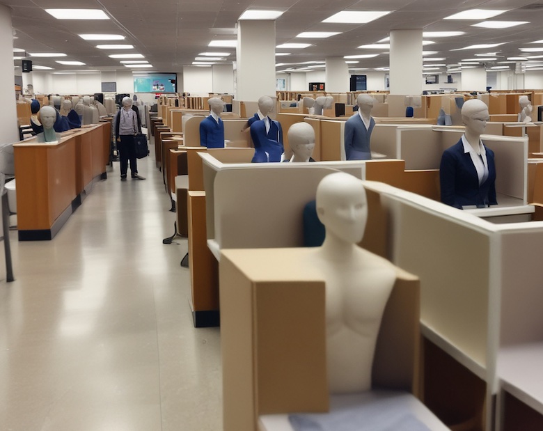 Mannequins Replace Federal Workers